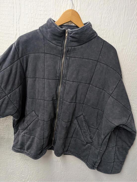 Forever 21 Free People Quilted Jacket Dark Gray Plus Size 2X - Picture 3 of 6